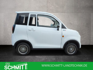 Seitenansicht Cargo Runner Passenger 2-Sitzer Microcar in der Farbe Hellblau