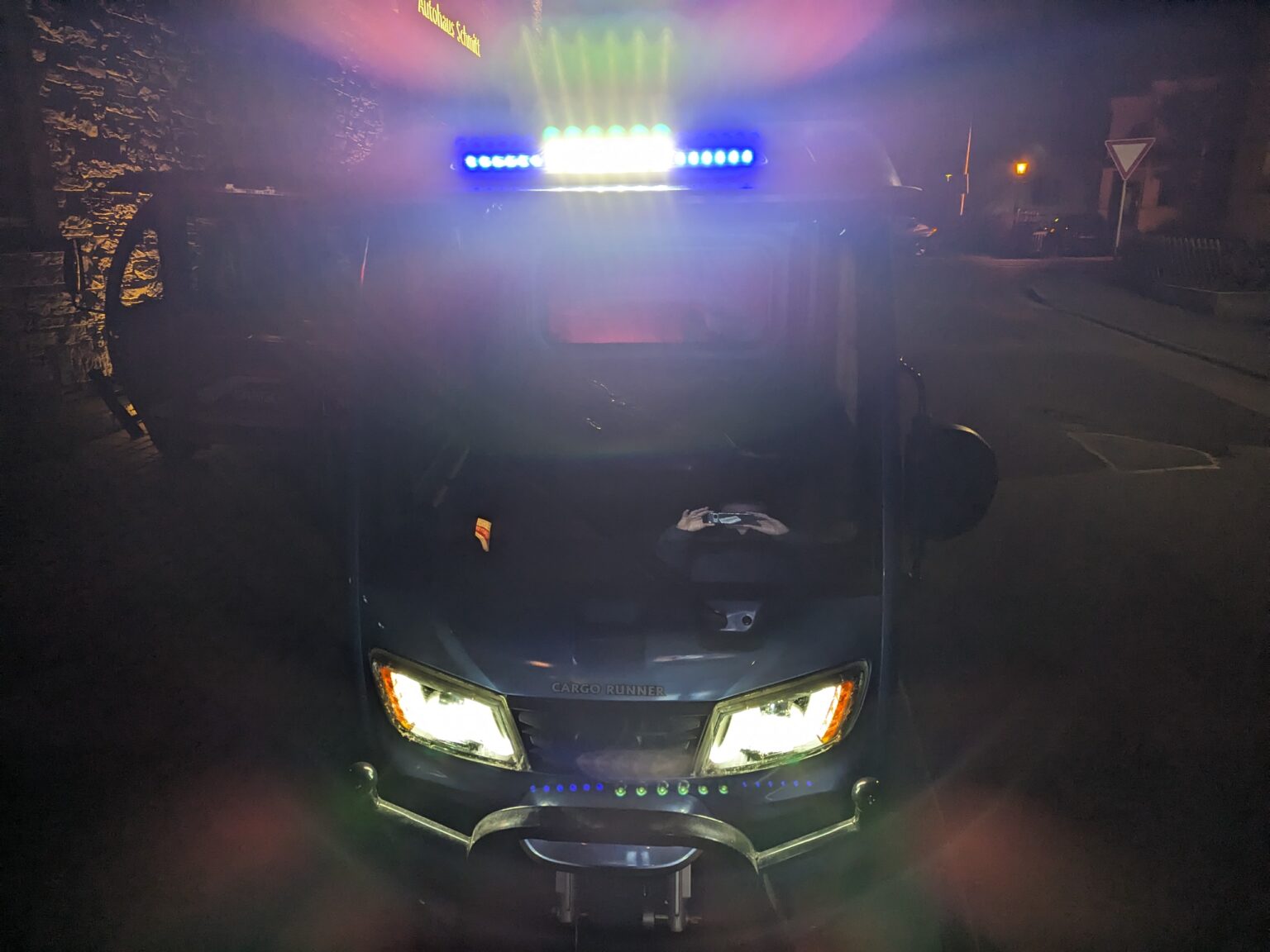 Beleuchtungsaufnahme des Cargo Runner Mega