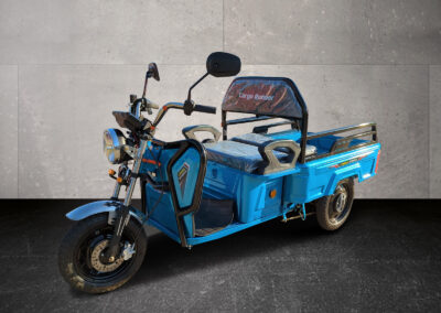 Seitenansicht des Cargo Runner Compact in der Farbe Blau