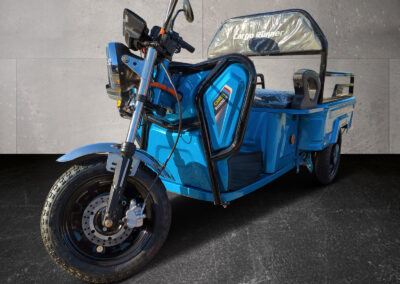 Nahaufnahme Vorderansicht des Cargo Runner Compact blau