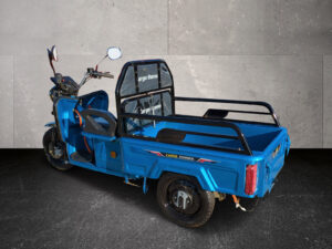 Seitliche Rückansicht des Cargo Runner Compact blau