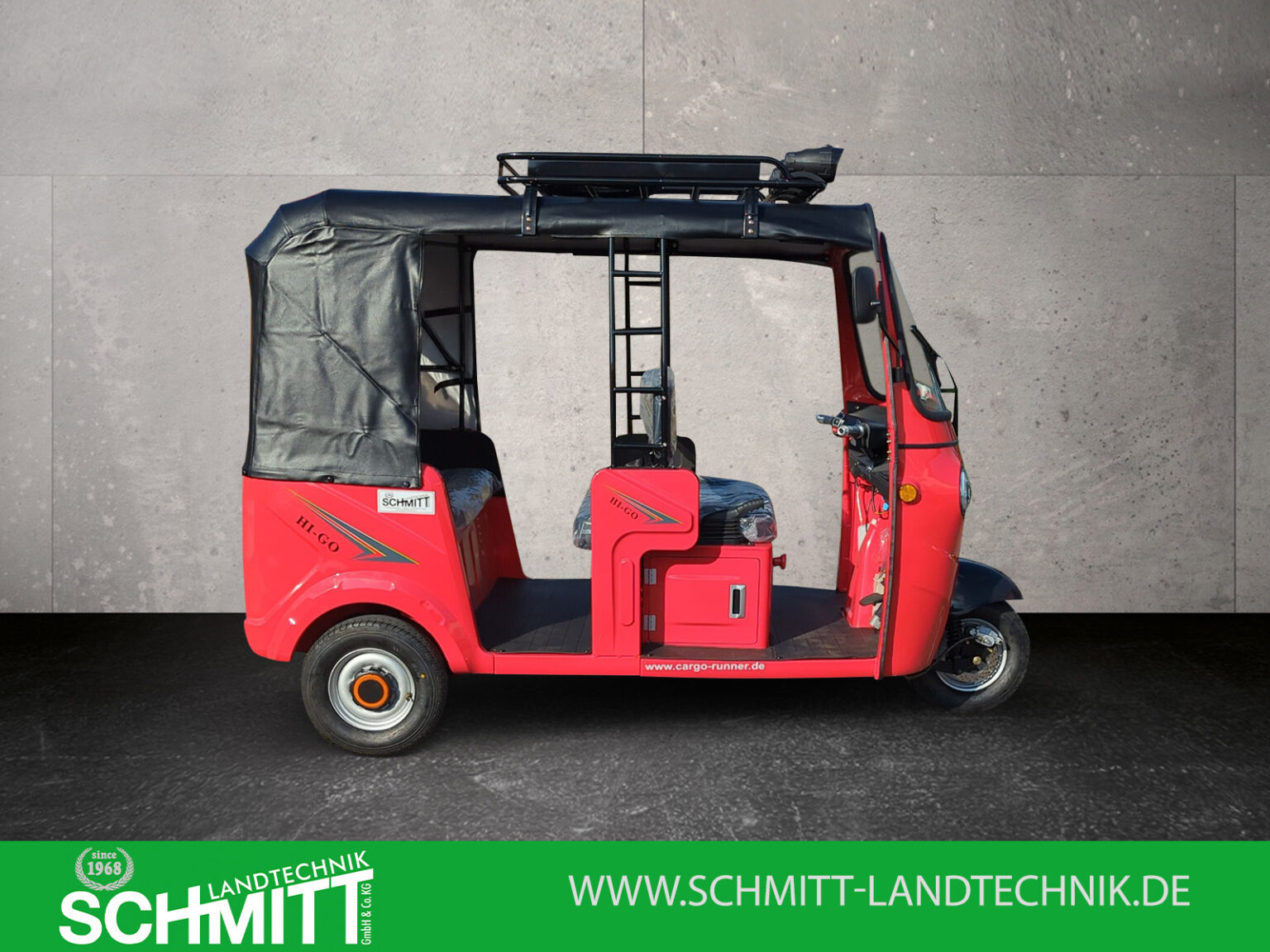 Seitenansicht des Cargo Runner HIGo in Rot