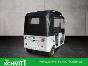 Rückansicht des Cargo Runner HIGo in Weiß mit Verdeck