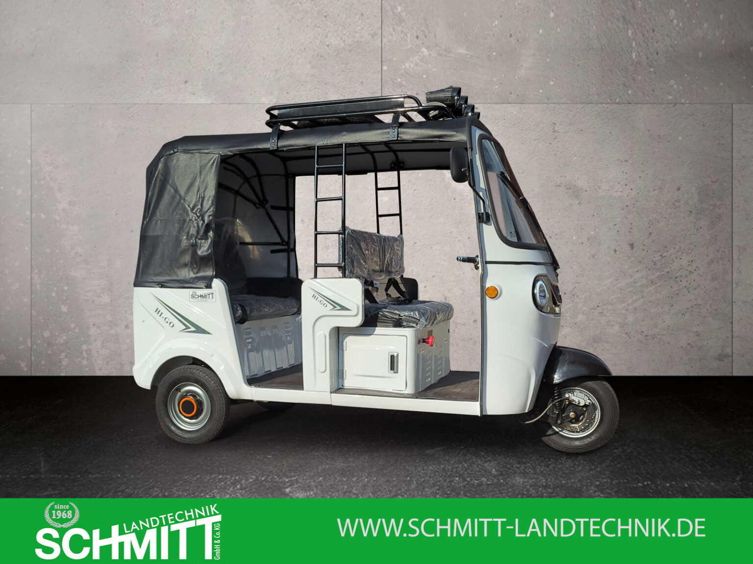 Seitenansicht des Cargo Runner HIGo in der Farbe Weiß