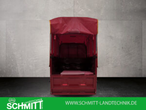 Heckansicht mit geöffneter Plane des Cargo Runner Toro, Blick auf Ladefläche