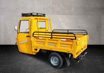 Seitenansicht Cargo Runner Voltina Gelb mit geschlossener Pritsche